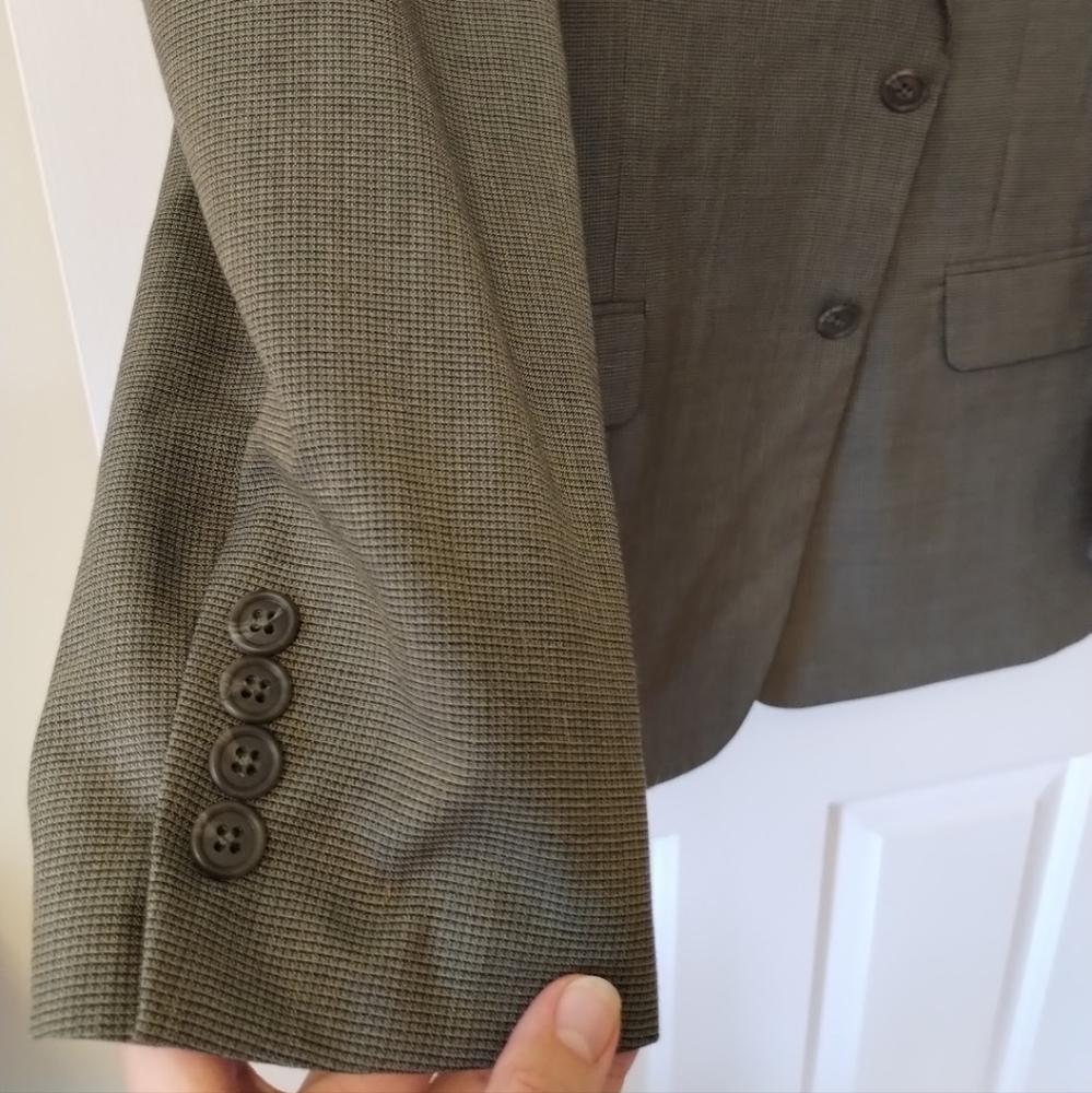 Kilburne and Finch 2pc Suit Mens Glen Plaid Wool Blend Blazer And Pants - Picture 3 of 13